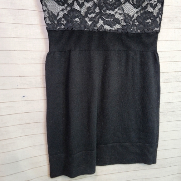 LOFT MERINO WOOL BLEND LACE DETAIL SWEATER DRESS, SZ XS - Picture 4 of 9